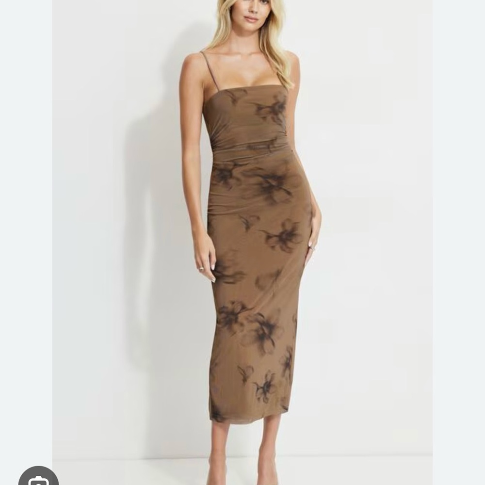 Brown Floral Dress